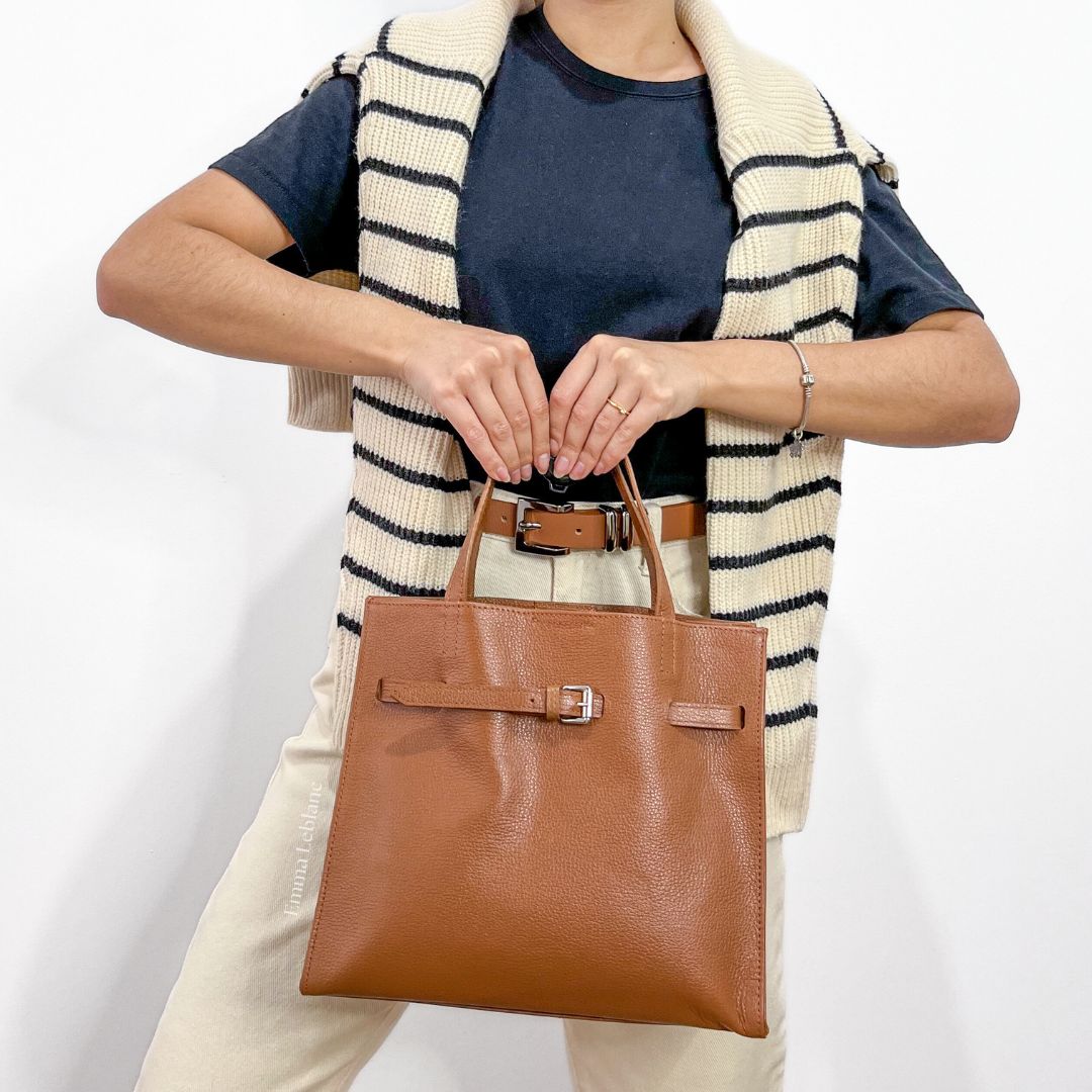 Genuine Leather Tote Bag – Milão