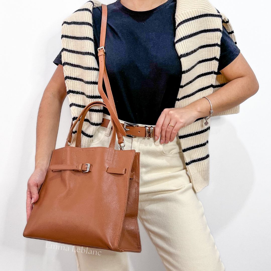 Genuine Leather Tote Bag – Milão