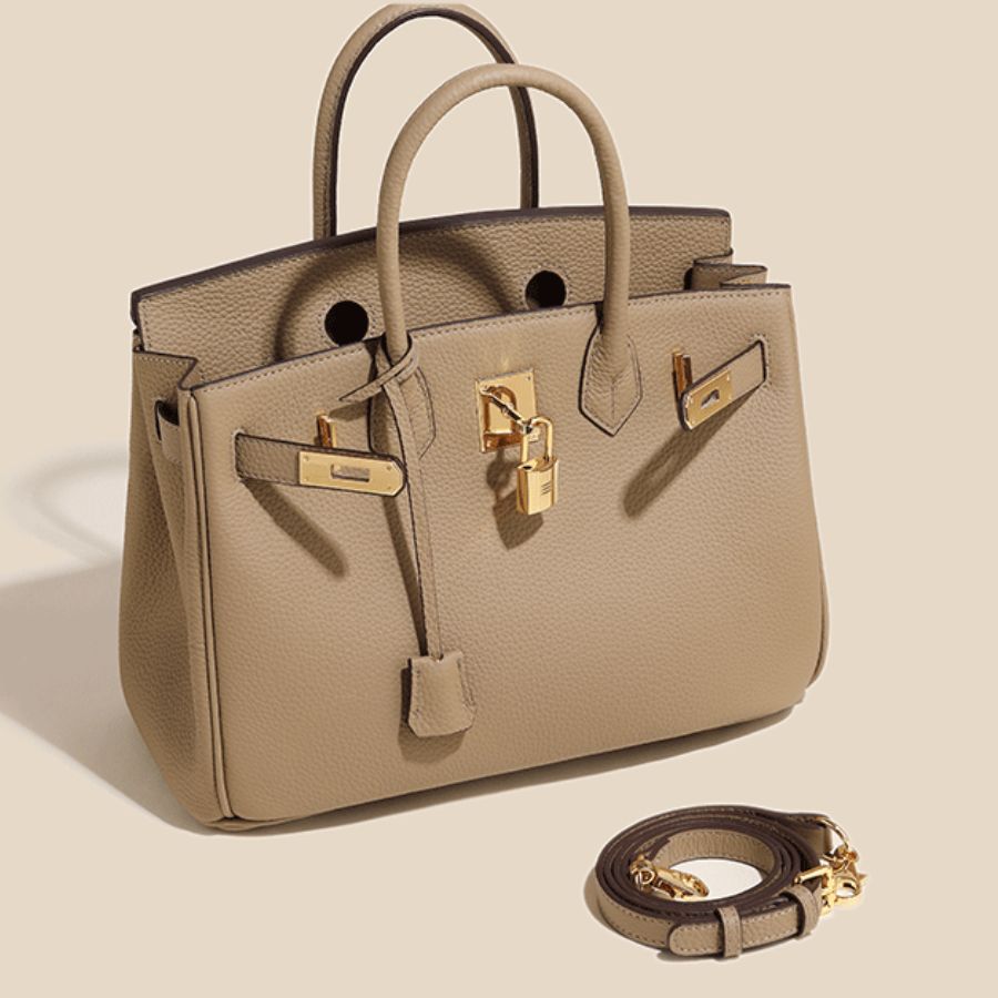 Genuine Leather Bag – Dourada