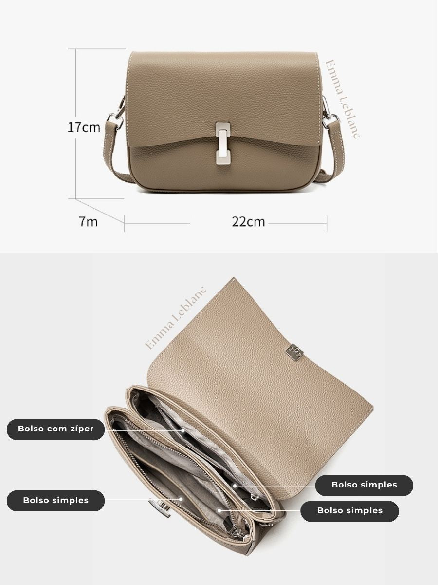 Genuine Leather Crossbody Bag – Munique