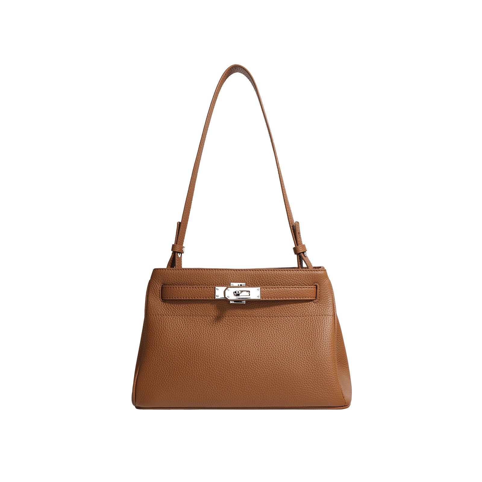 Genuine Leather Small Bag – Prata