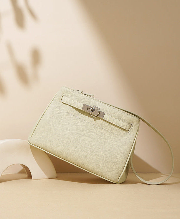 Genuine Leather Small Bag – Prata