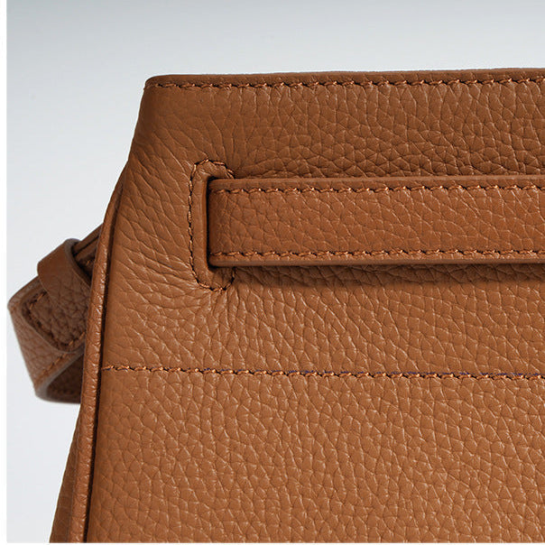 Genuine Leather Small Bag – Prata