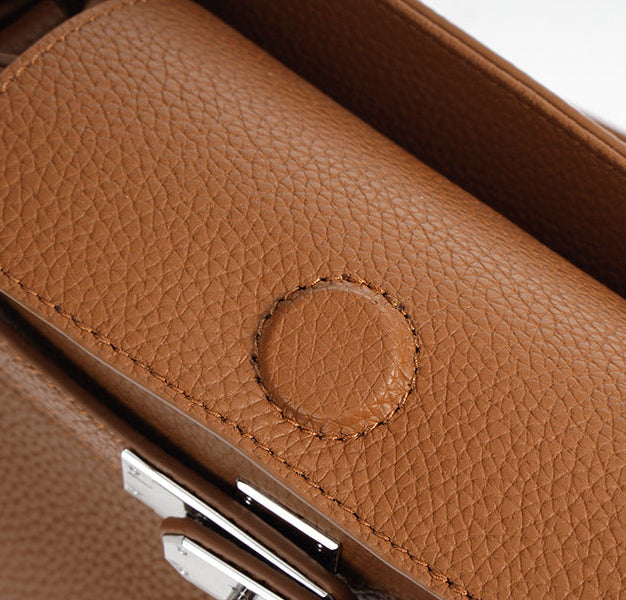 Genuine Leather Small Bag – Prata