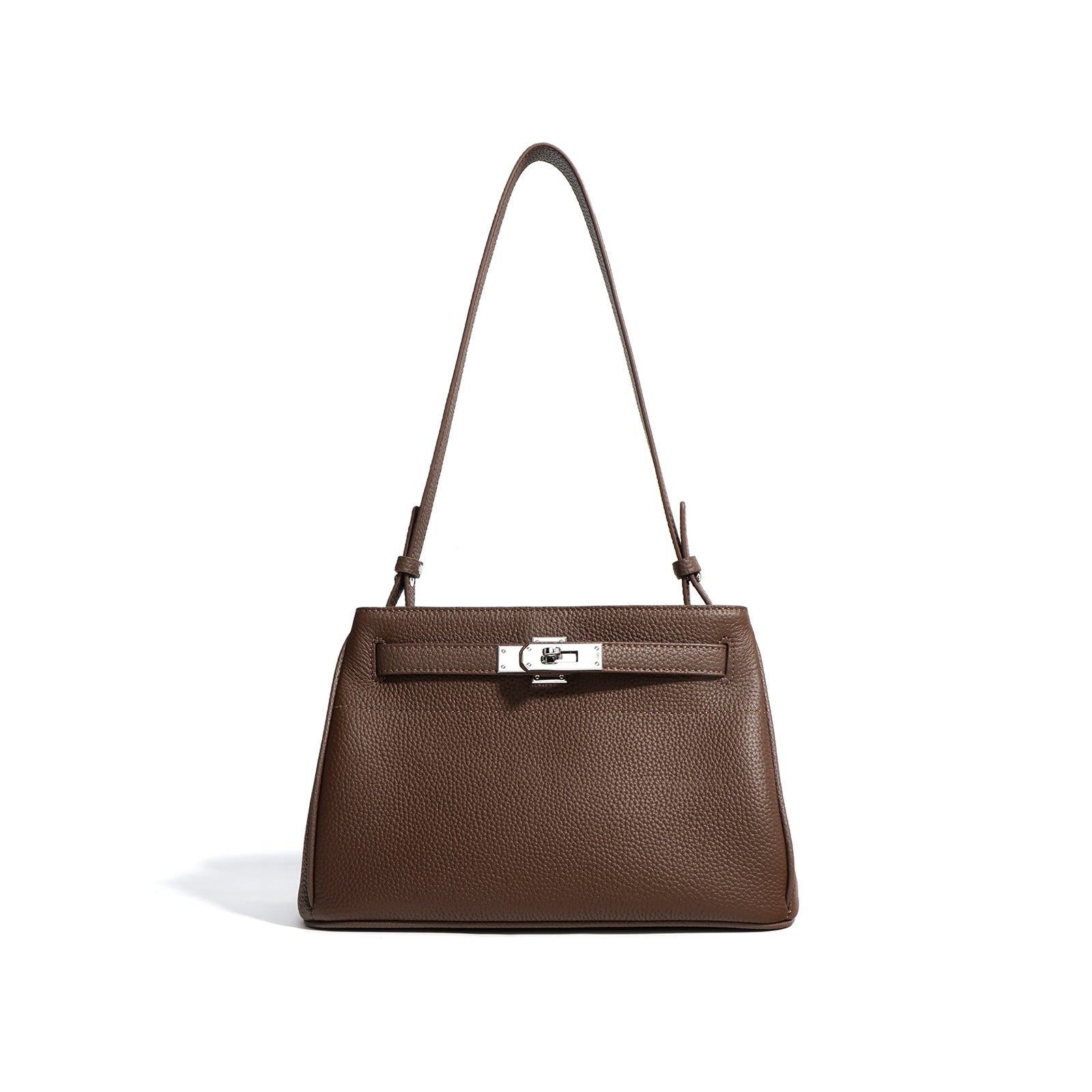 Genuine Leather Small Bag – Prata