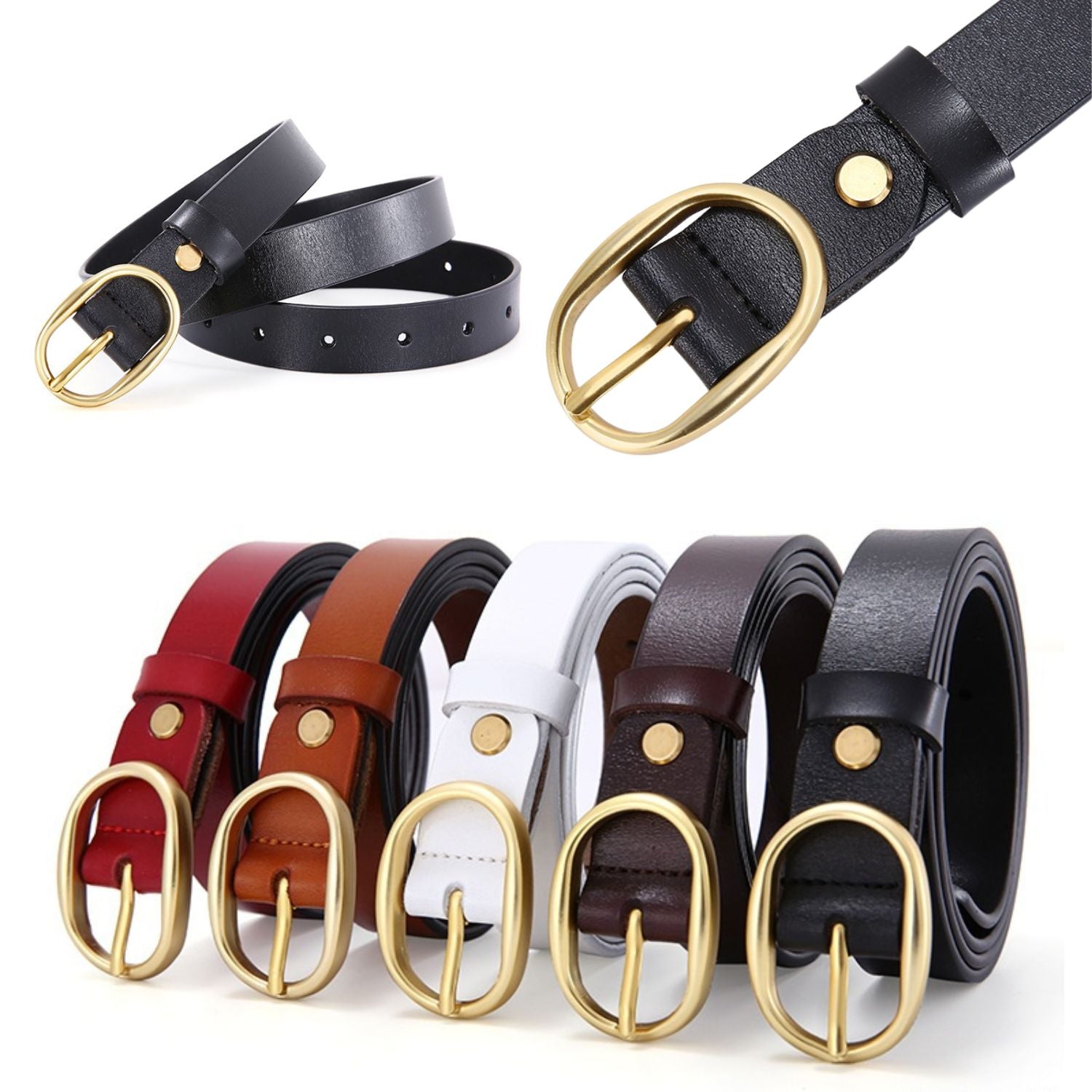 Genuine Leather Belt – Scarlet