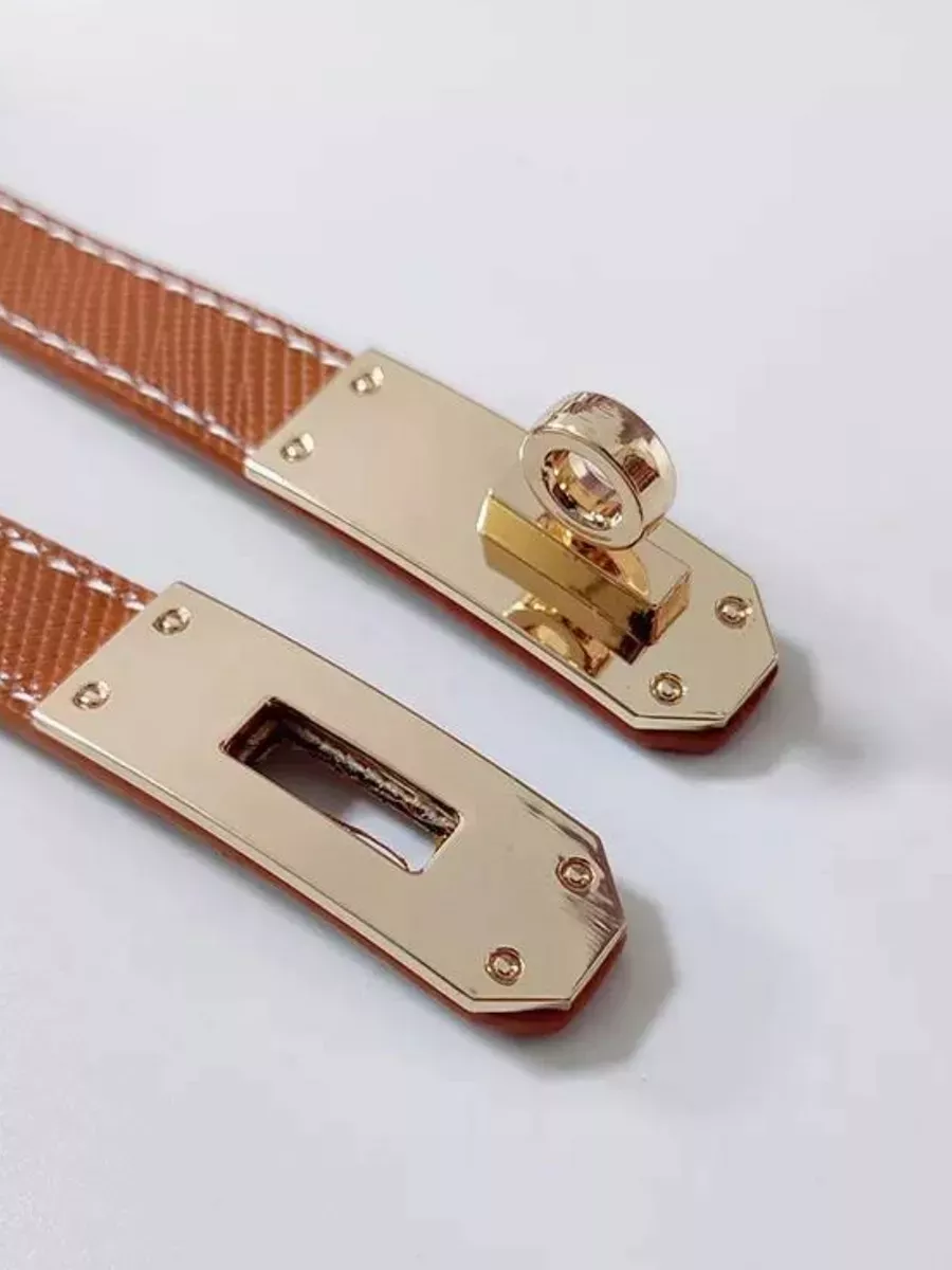 Genuine Leather Belt– Dourada