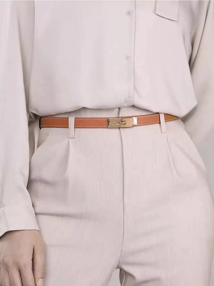 Genuine Leather Belt– Dourada