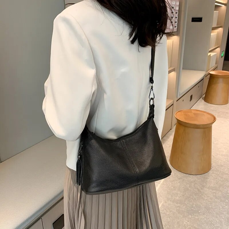 Genuine Leather Shoulder Bag – Marcela