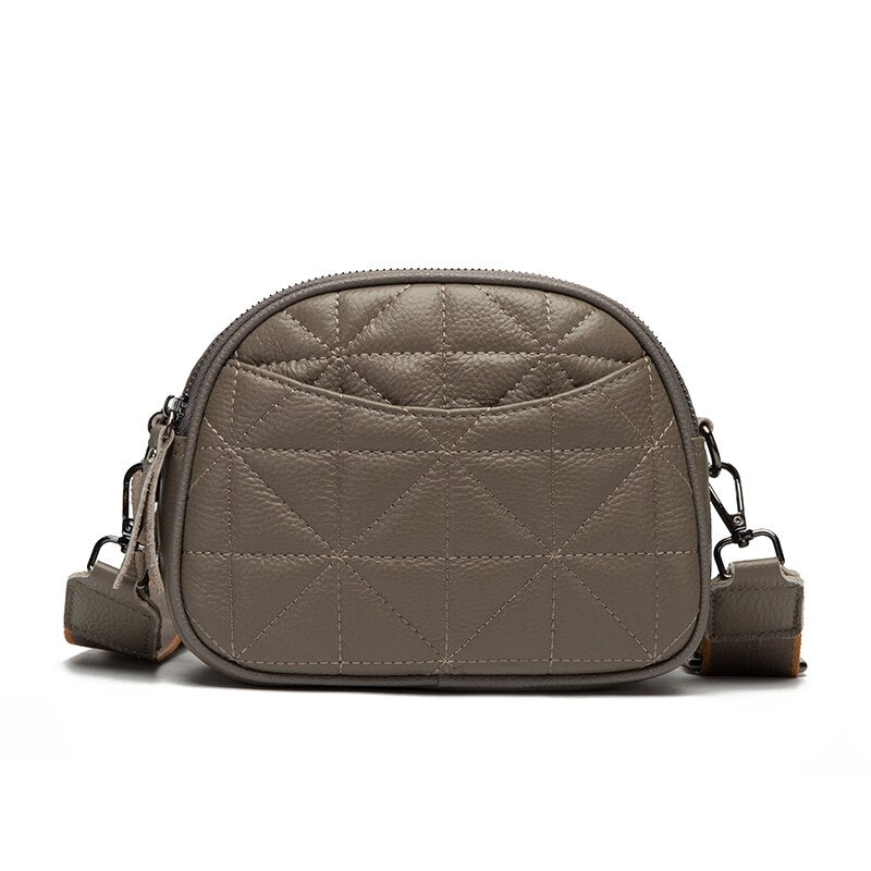 Genuine Leather Crossbody Bag – Raven