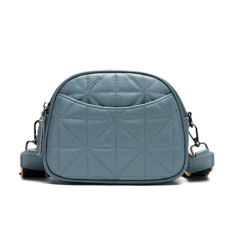 Genuine Leather Crossbody Bag – Raven