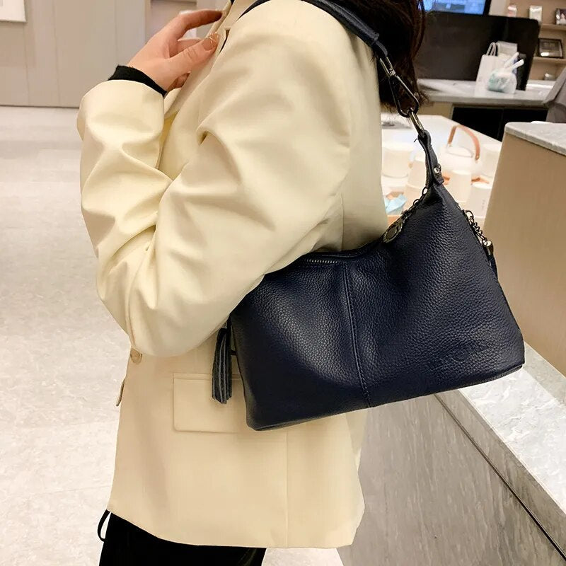 Genuine Leather Shoulder Bag – Marcela