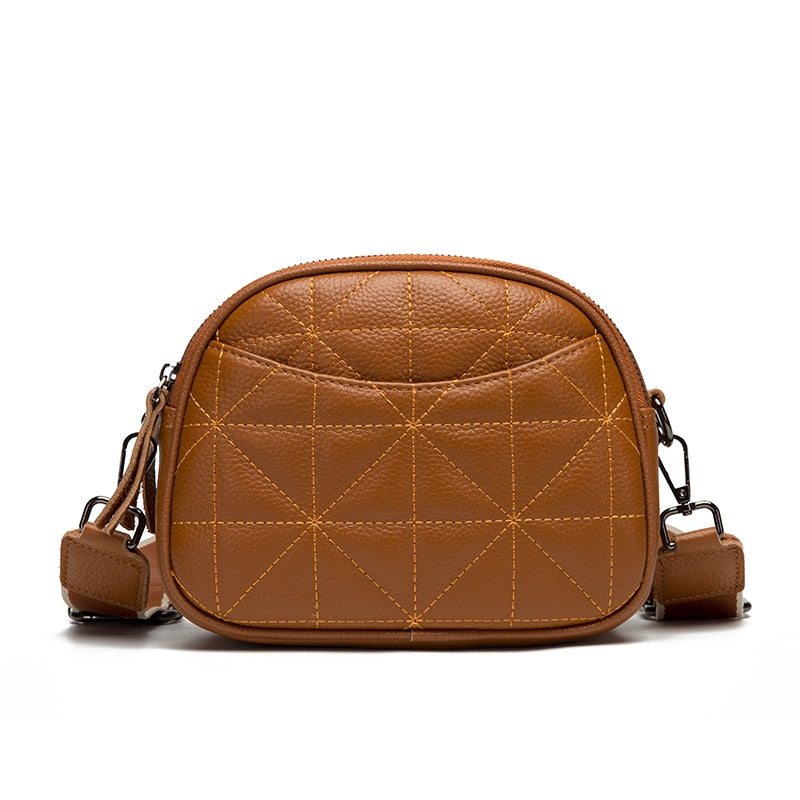 Genuine Leather Crossbody Bag – Raven