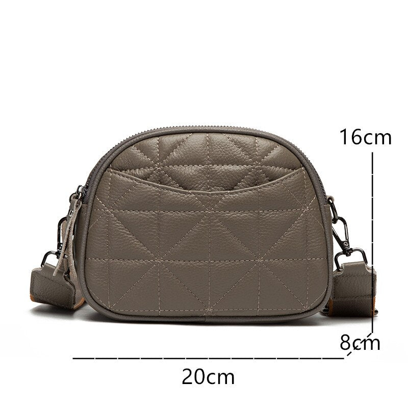 Genuine Leather Crossbody Bag – Raven