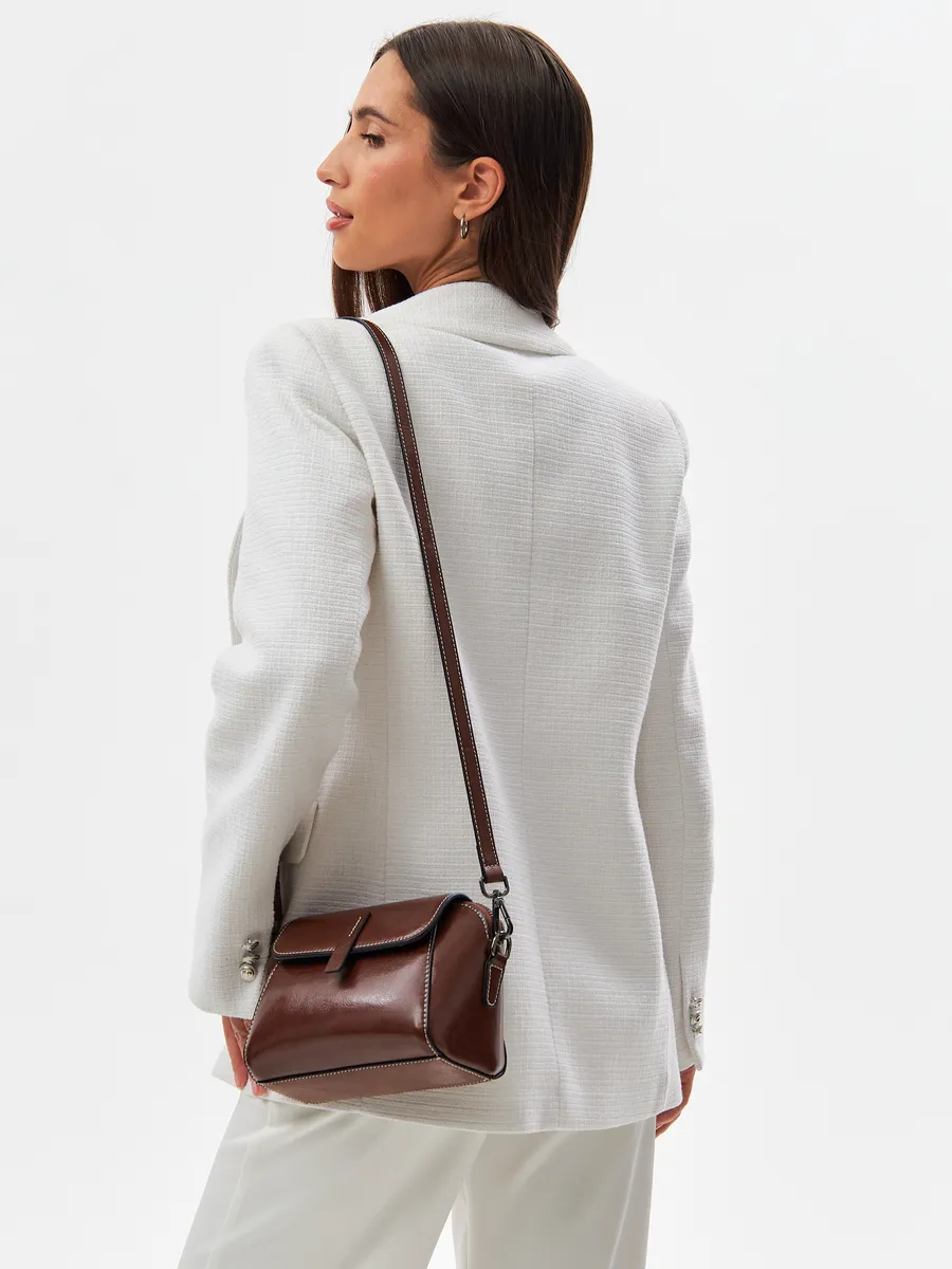 Genuine Leather Small Crossbody Bag – Daisy