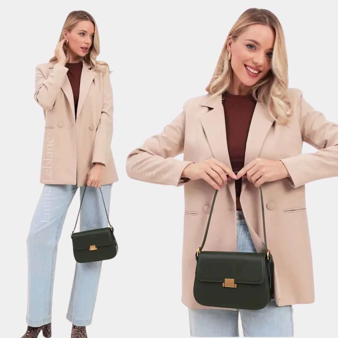 Genuine Leather Crossbody Bag – Camille