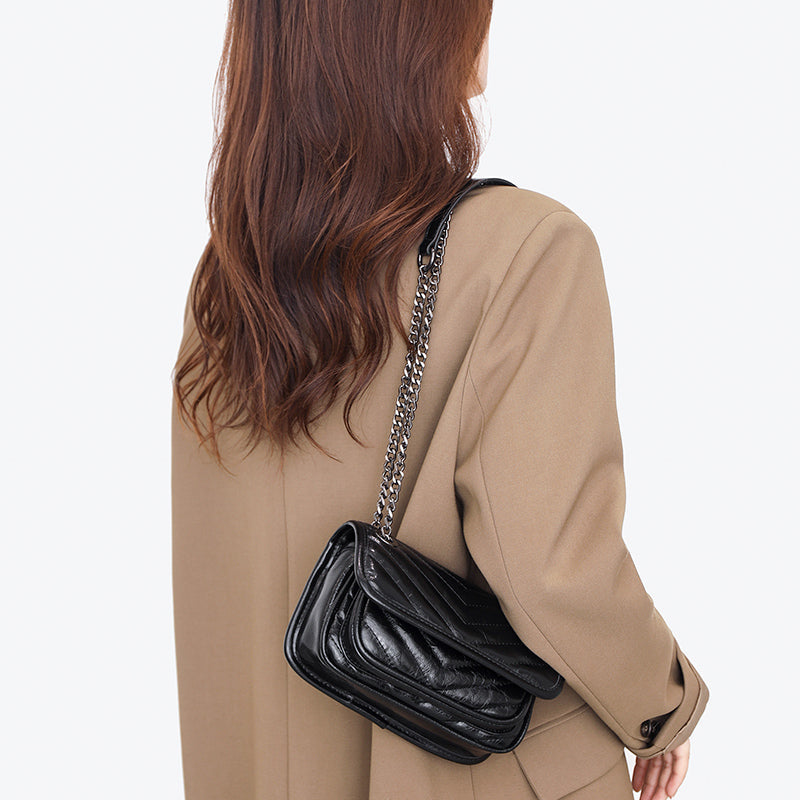 Genuine Leather Small Crossbody Bag – Liz